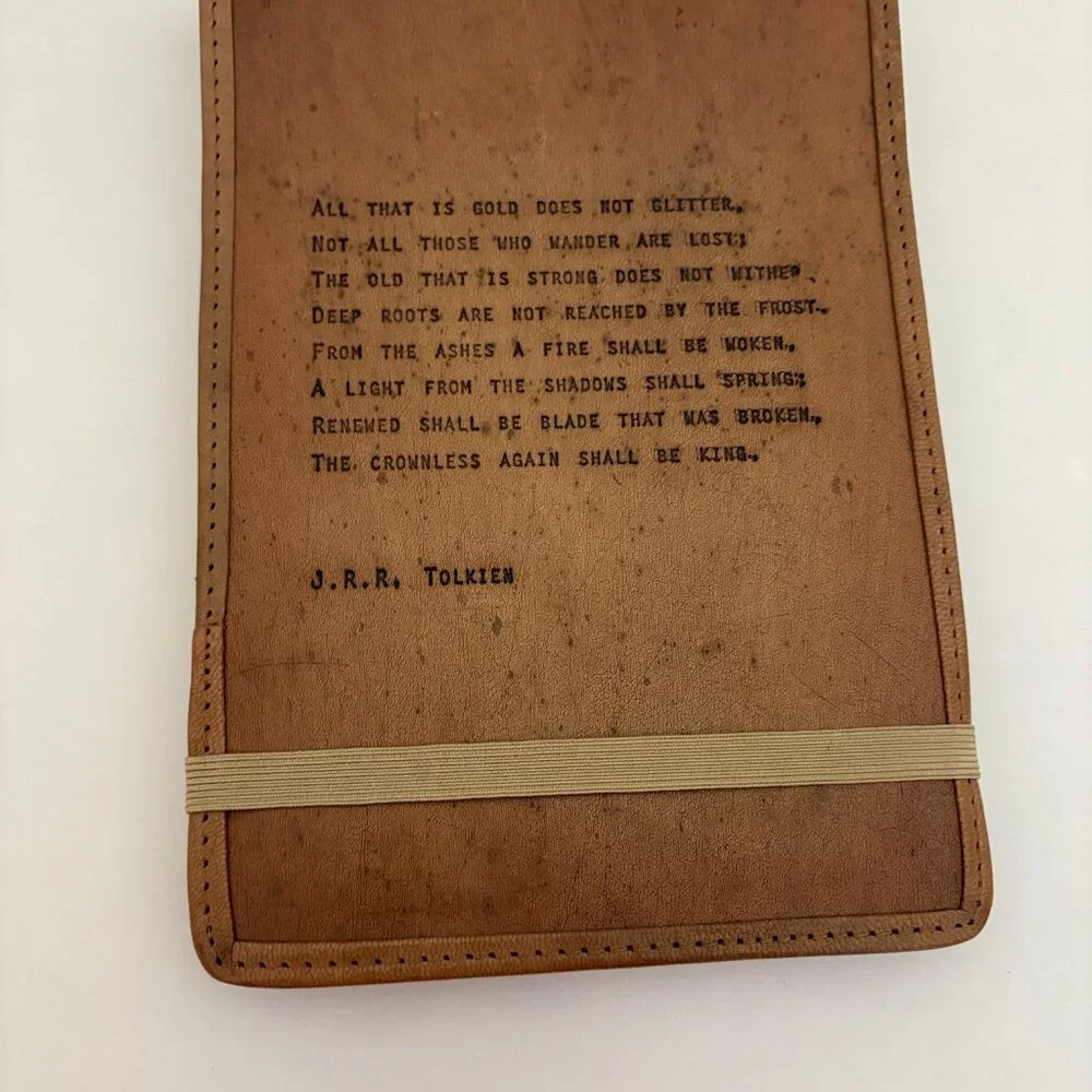 Sugarboo & Co Leather Journal - J.R.R. Tolkien “All That is Gold”‎ Notebook Book